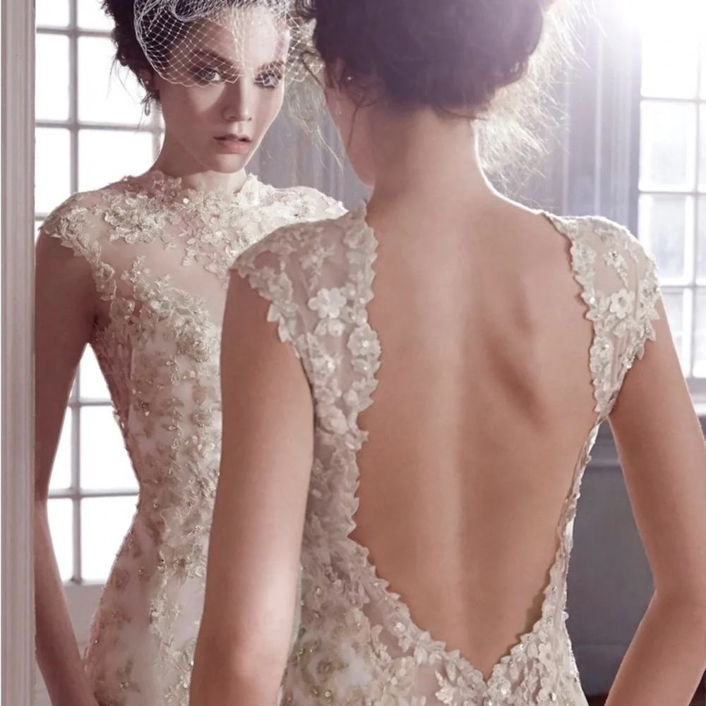 Maggie Sottero Camelia size 10 Wedding Dress Bridal - Picture 2 of 9